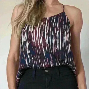Rw&Co, Cami top , Navy, Burgundy and White Size  XS